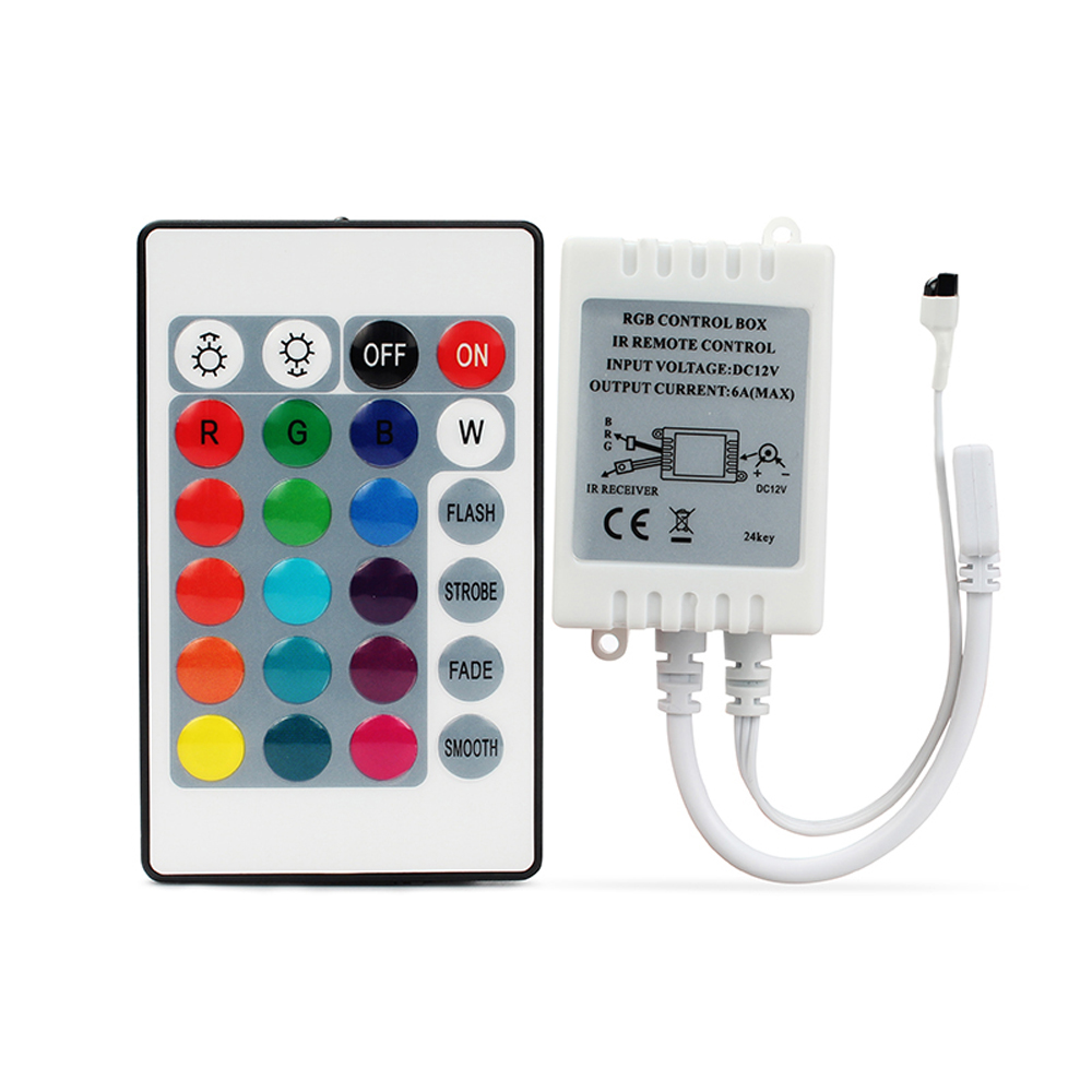 RGB LED Controller Remote Steuerung 44 Tasten IR Fernbedienung 12V 6A 72 Watt