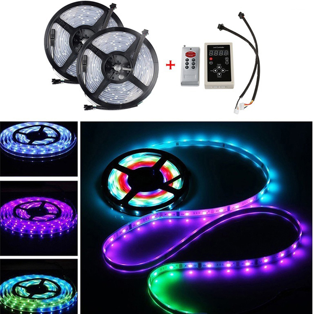 5M 150LEDs SMD5050 RGB LED Leiste Strip Streifen Band RF Remote Fernbedienung