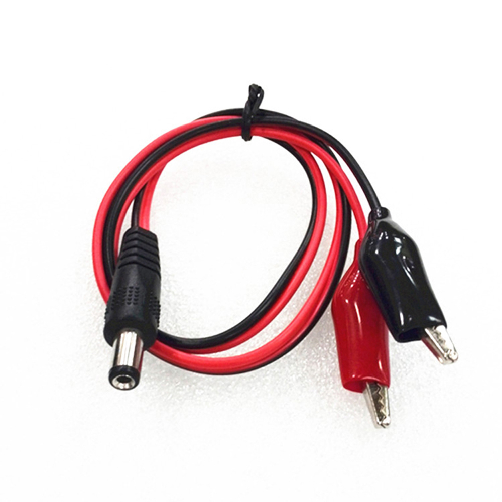 DC 5.5mm x 2.1mm DC Female//Male Jack Connector to 2 Alligator Clip Power Cable/_7