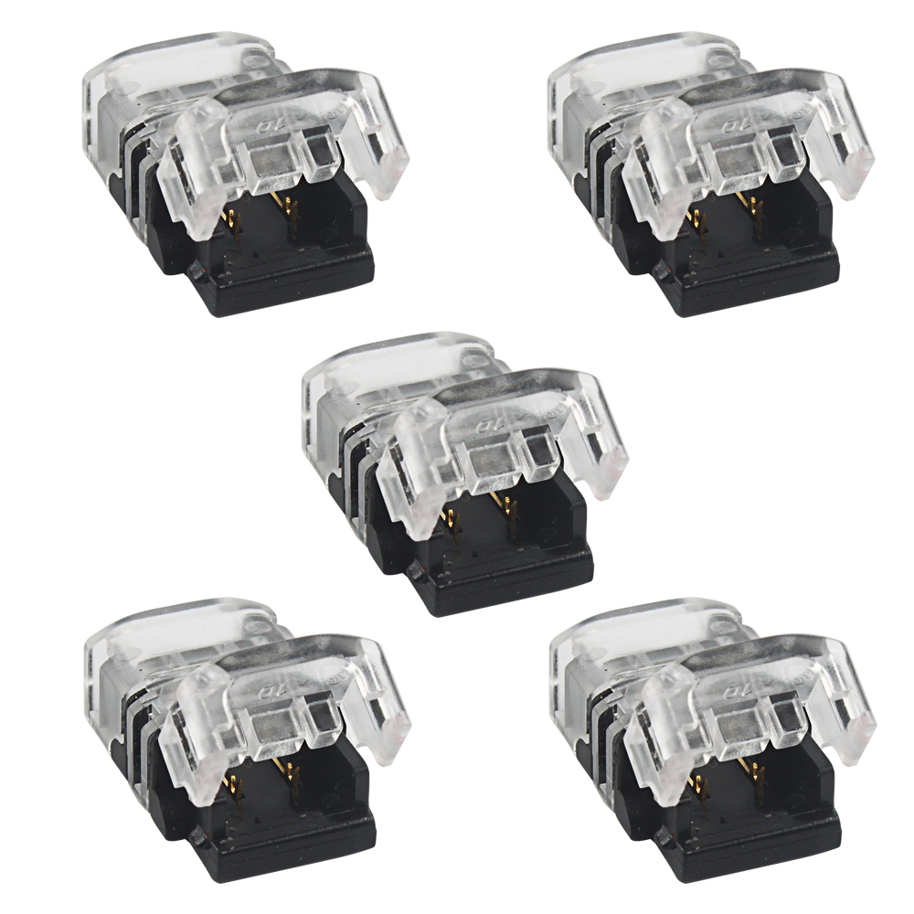 10 Pairs SM 2-Pin Plug Silicone Wire 100MM for 5050 RGBW RGBWW LED Strip Light