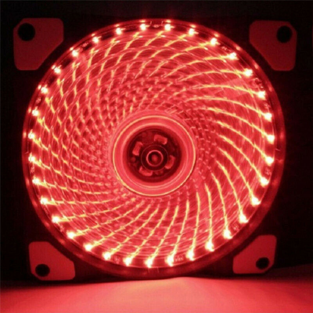 12V 120x120mm Neon Clear PC Computer Case Cooling Fan Mod With LED Lights Deco
